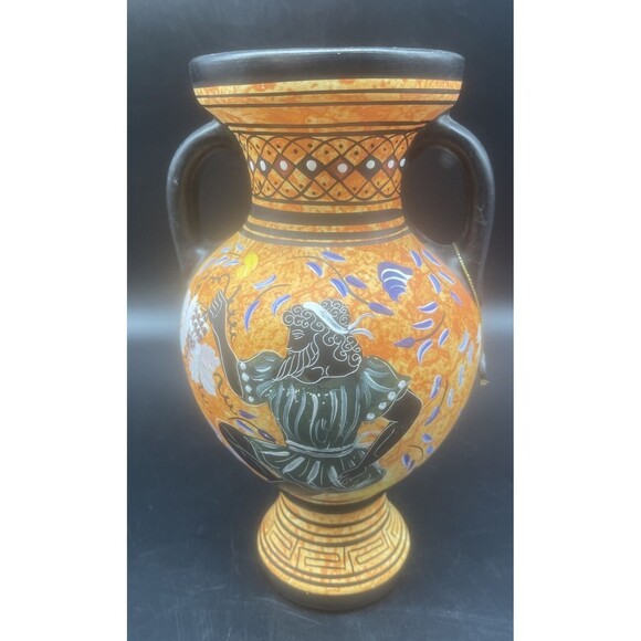 Greek Hand Made Ceramic Pottery Vase Cyprus Stavros Moeses 43 Copy Museum 990 BC - Picture 6 of 8